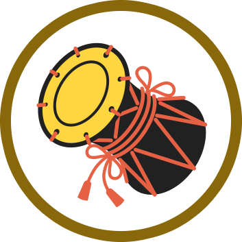 小鼓の音を聴く